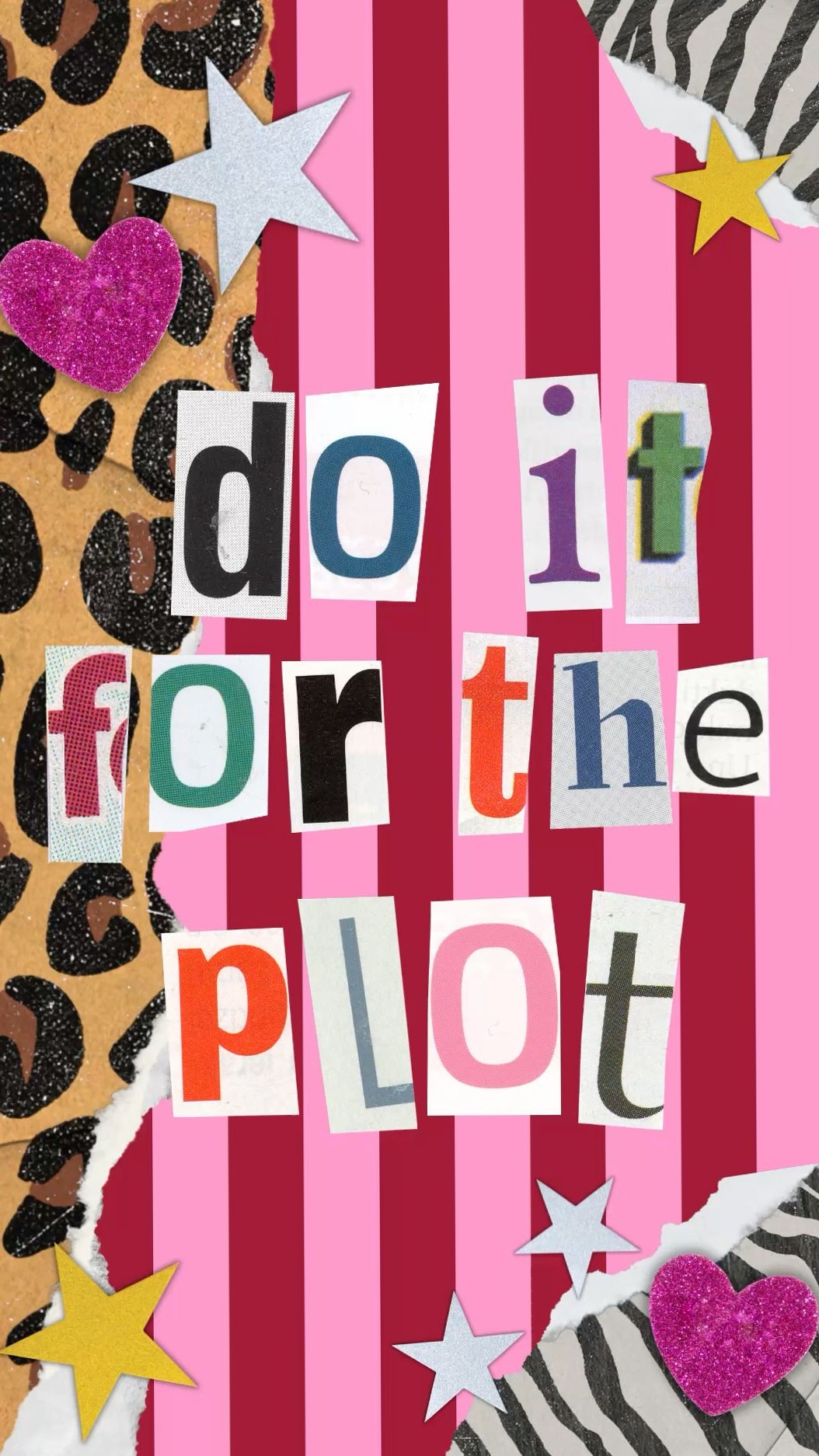 Plot Collage Wallpaper for Creative Planners & Digital Designers — 👰 🥂 secret to staying productive