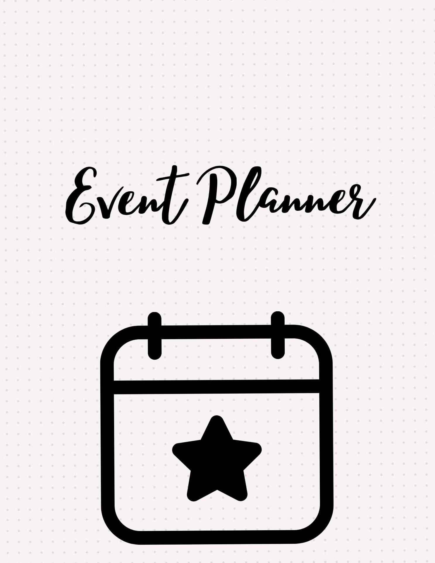 Printable Event Planner — Digital Party Organizer (PDF) — ✨ 🌿 dream life manifestation