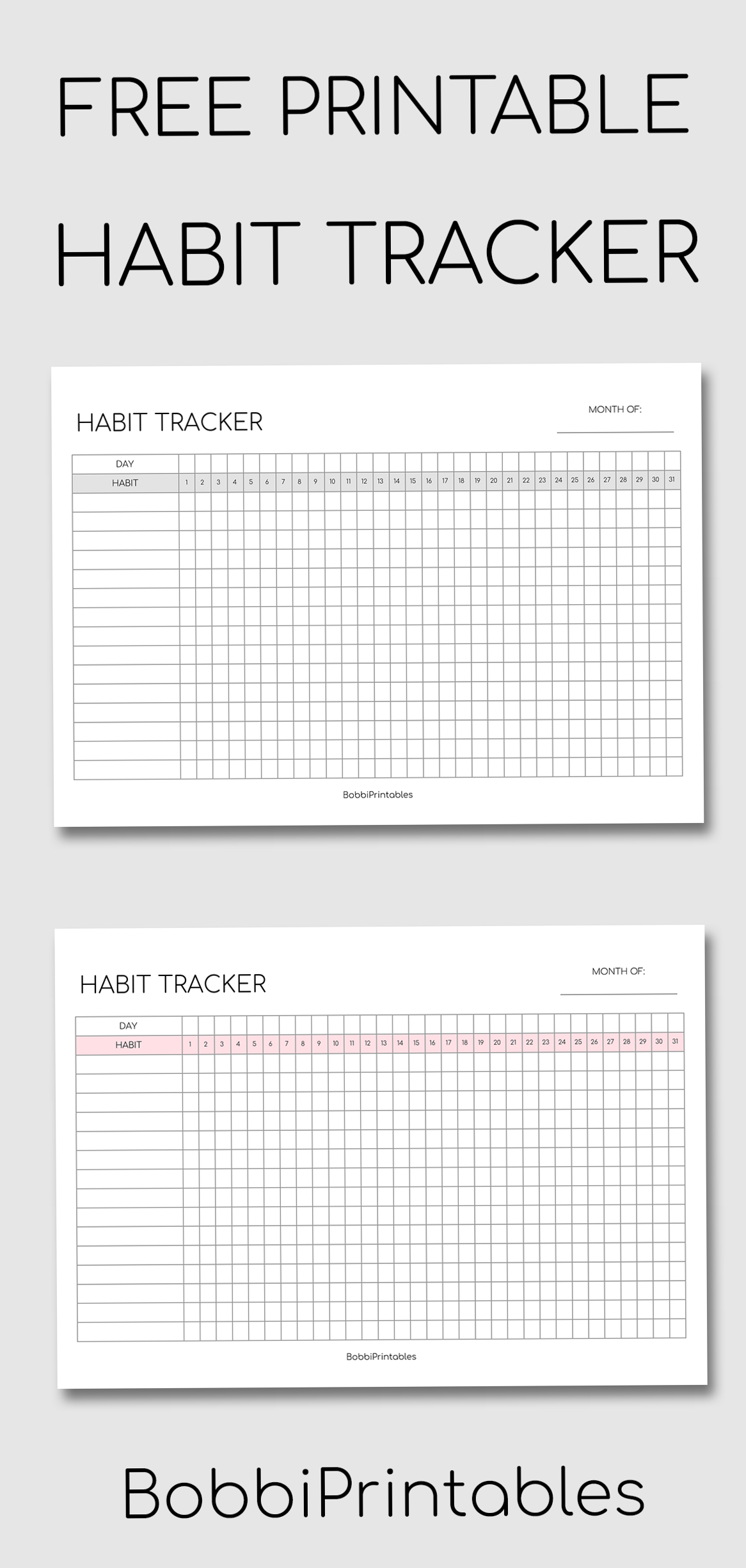 ☁️ 🤍 Printable Habit Tracker for Productivity & Goals | ultimate printable checklist