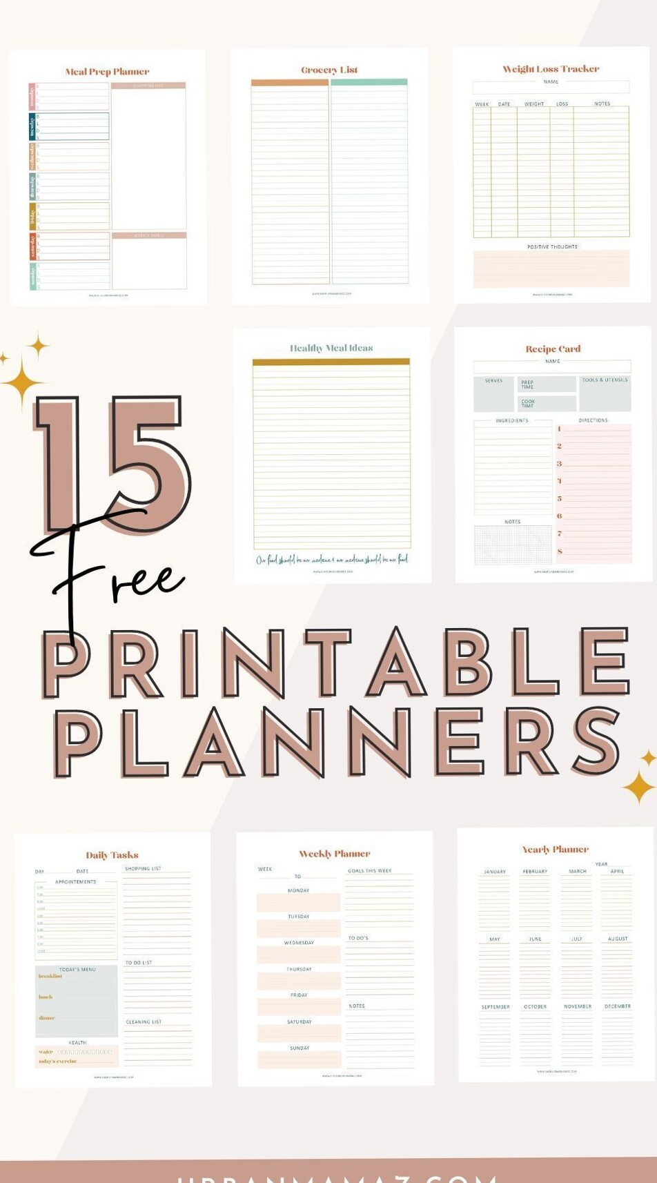 Printable Meal Planners to Crush Your Goals — 🖇️ 📊 stay inspired all year long