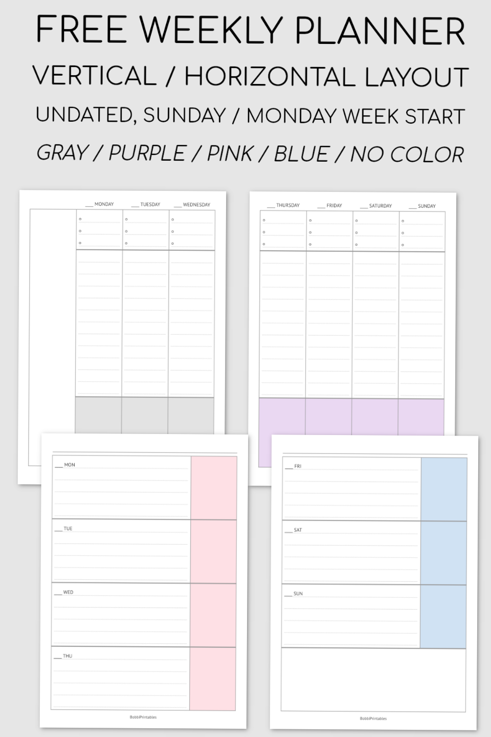 📌 📅 Printable Weekly Planner — 2 Page Layout | romanticize your routine