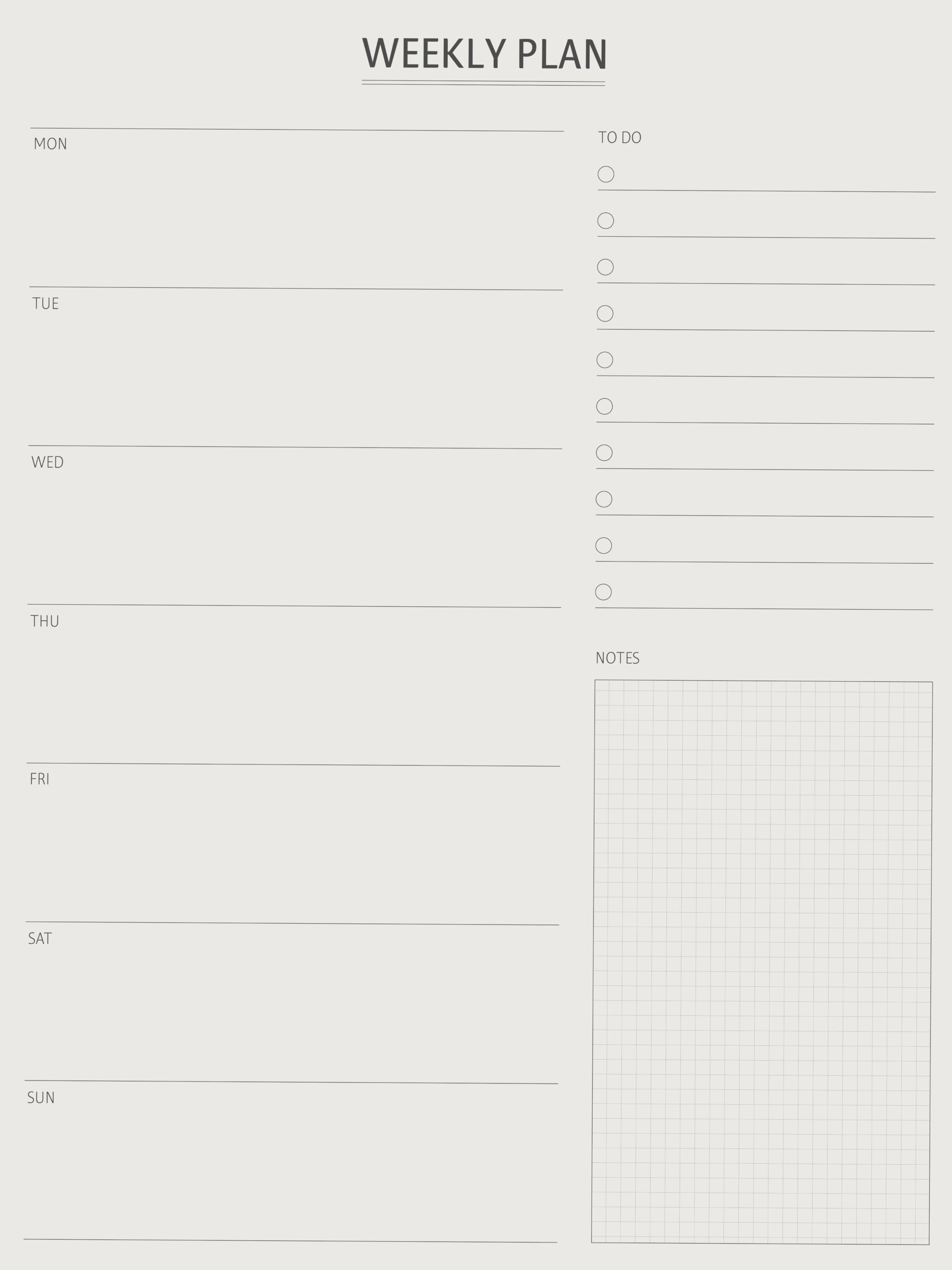 💍 🌸 Printable Weekly Planner | Black & White Design | Stay Organized | secret to staying productive