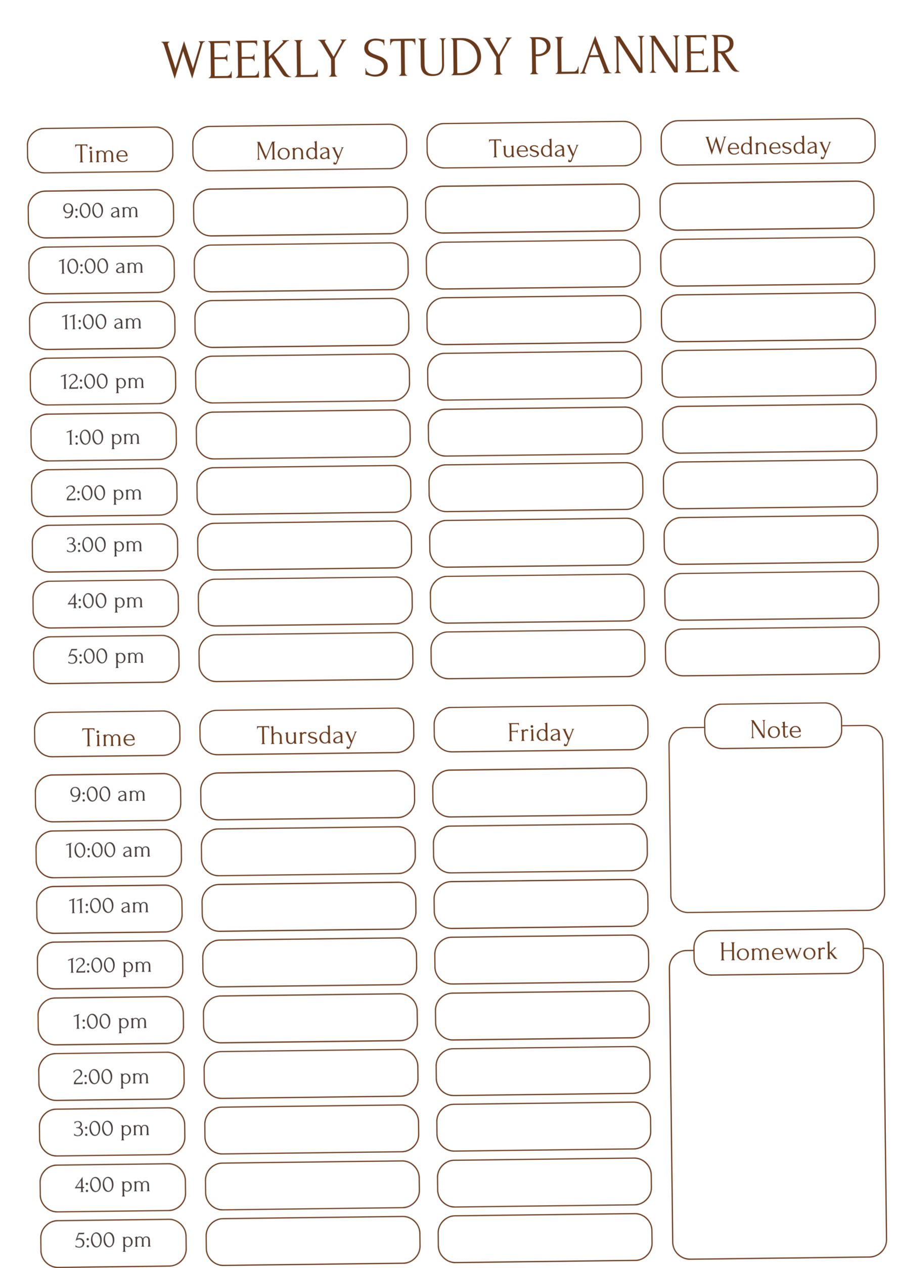 📌 🖇️ Printable Weekly Study Planner | Customizable & Easy to Use | Dream Life Manifestation | secret to staying productive