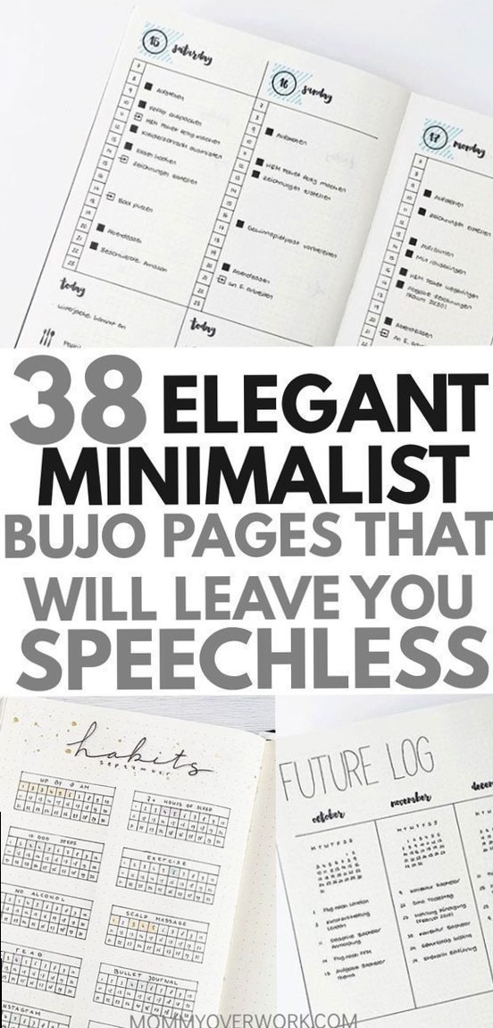 📊 📊 romanticize your routine: 38 Minimalist Bullet Journal Layouts for Daily Inspiration