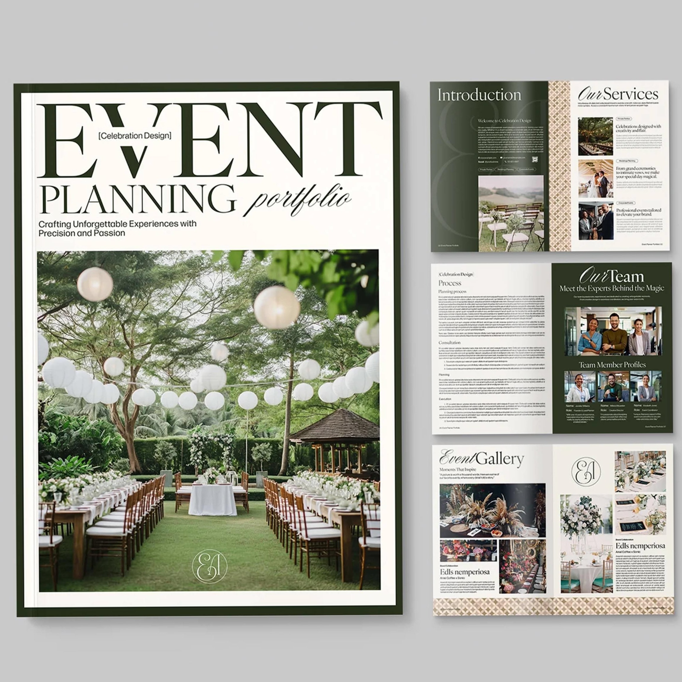 🕯️ ☁️ romanticize your routine: Canva Event Planner Portfolio E-Book Template | Customizable Design