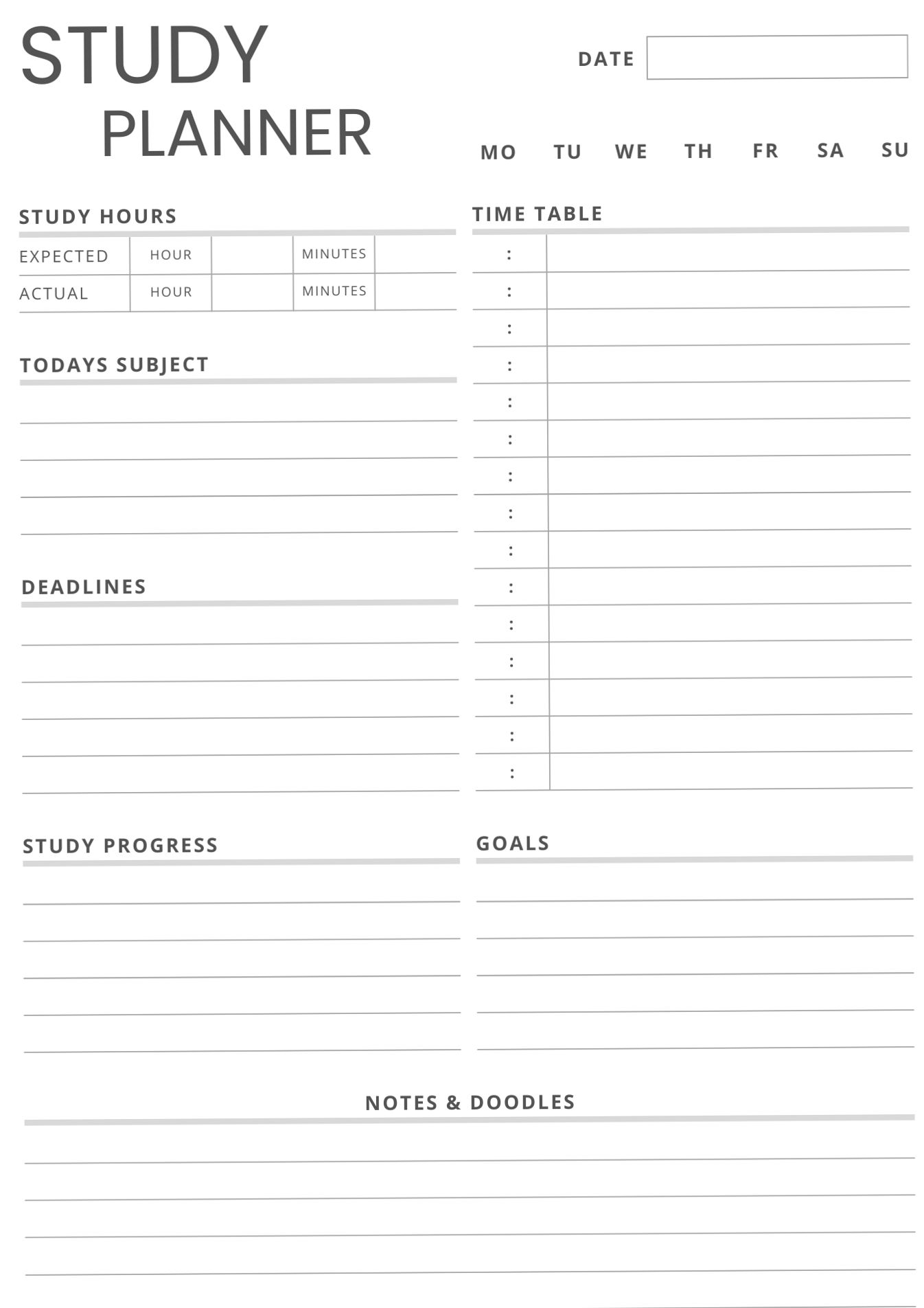 🪄 💎 romanticize your routine: Daily Study Planner | Creative Digital Design Layouts
