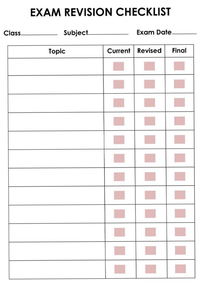 📅 📊 romanticize your routine: Exam Revision Checklist for Creative Planners & Designers