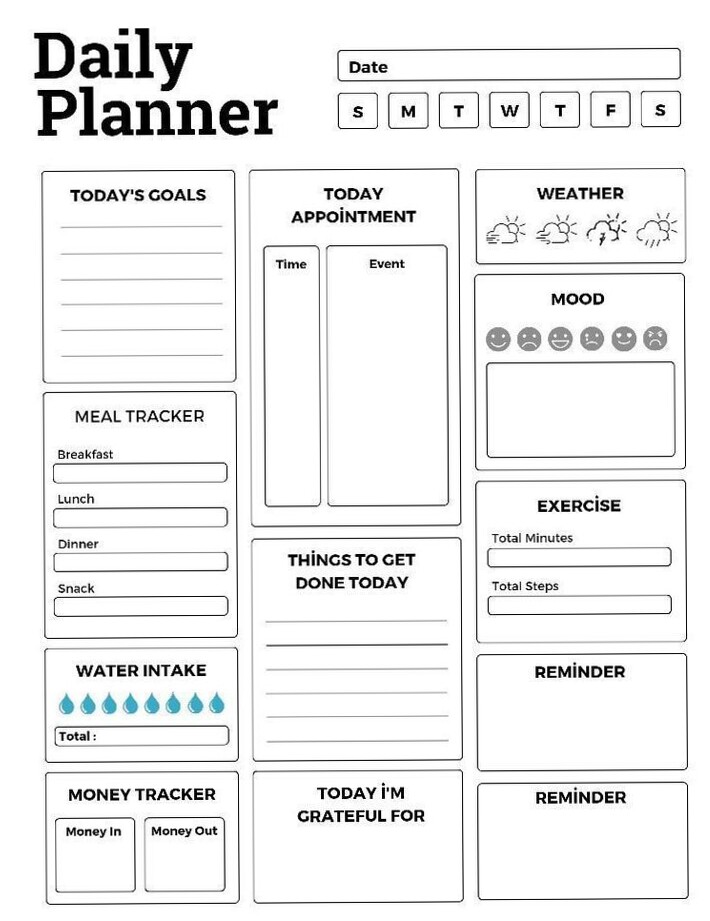 📁 🖇️ romanticize your routine: Free Daily Planner Template for Digital Productivity