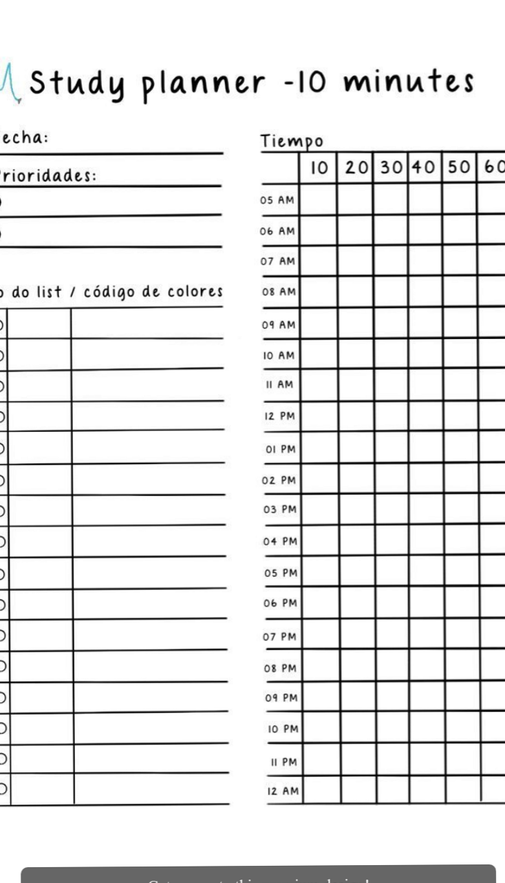 🌈 🎨 romanticize your routine: Korean Study Planner — 10 Min Daily Planner