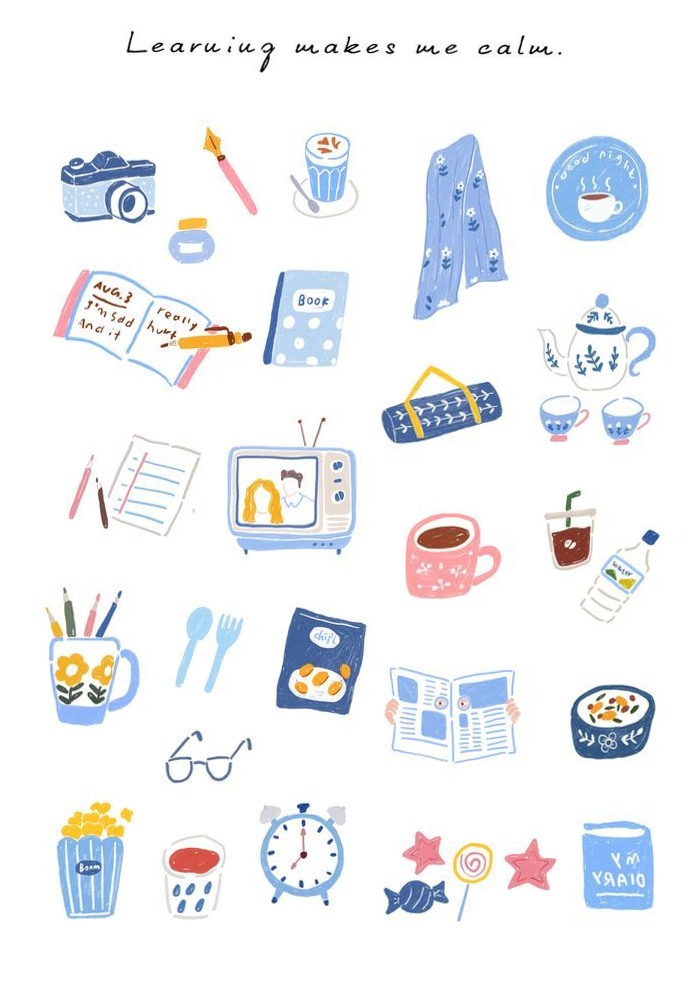 🌈 🌈 romanticize your routine: Lychee Illustration for Creative Planners 2021