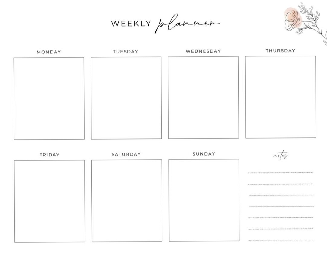 🪄 🖌️ romanticize your routine: Minimalist Weekly Planner for Digital Design & Creative Work