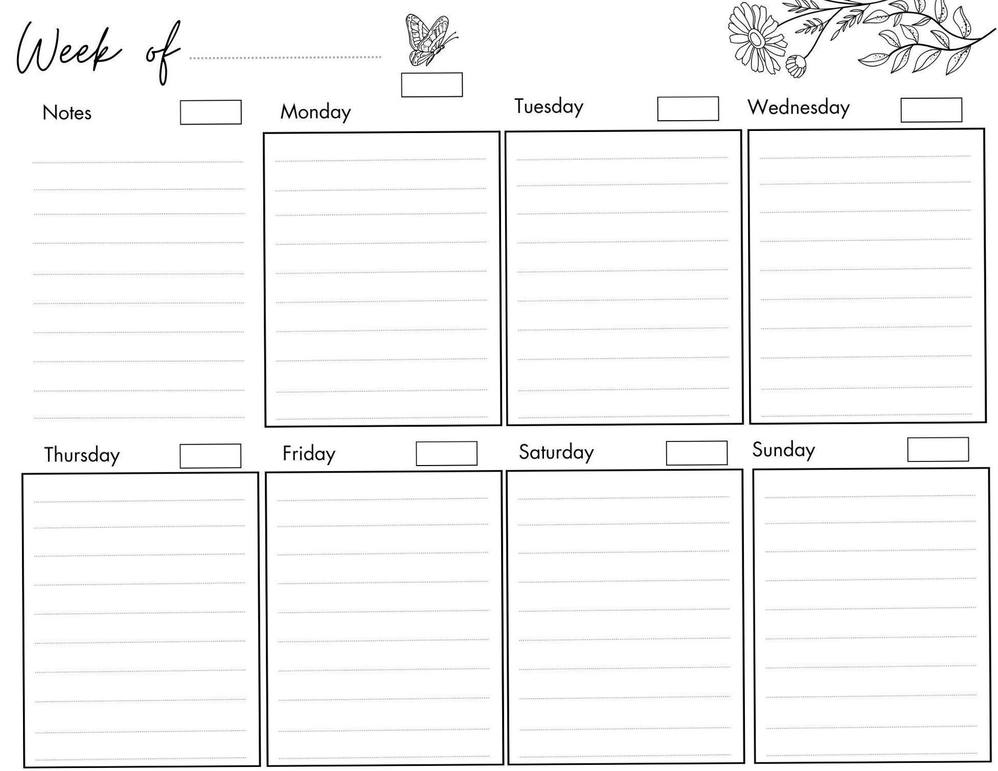 📌 📅 romanticize your routine: Minimalist Weekly Planner Printable — Stay Organized with Simple Design