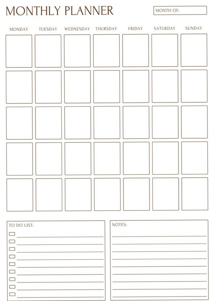 👰 💍 romanticize your routine: Monthly Planner Printable | Creative Month Planner Design