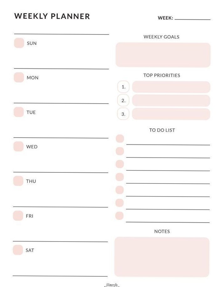📅 📝 romanticize your routine: Peach Aesthetic Weekly Planner – Free Printable for Organization