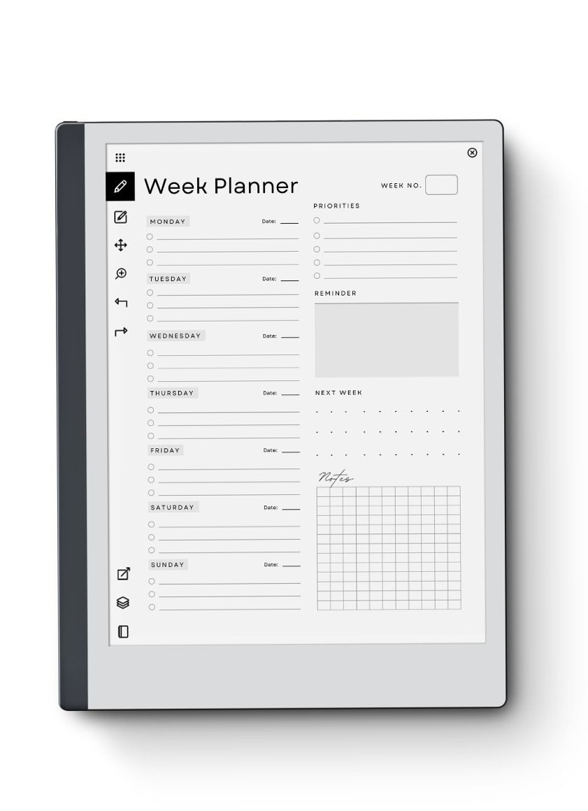 🎀 🌿 romanticize your routine: reMarkable 2 Planner Template: Stay Organized and Productive
