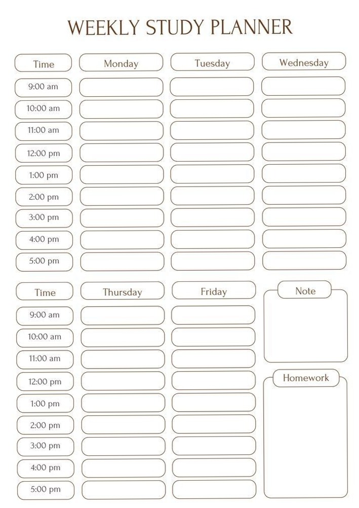 🖌️ 🪄 romanticize your routine: Study Planner Printable | Student Planner | Glow