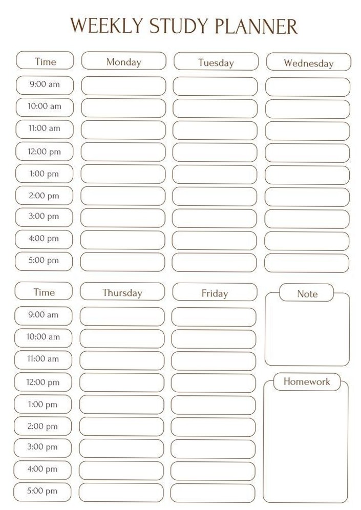 🌿 ✨ romanticize your routine: Study Planner Printable | Student Planner | Glow