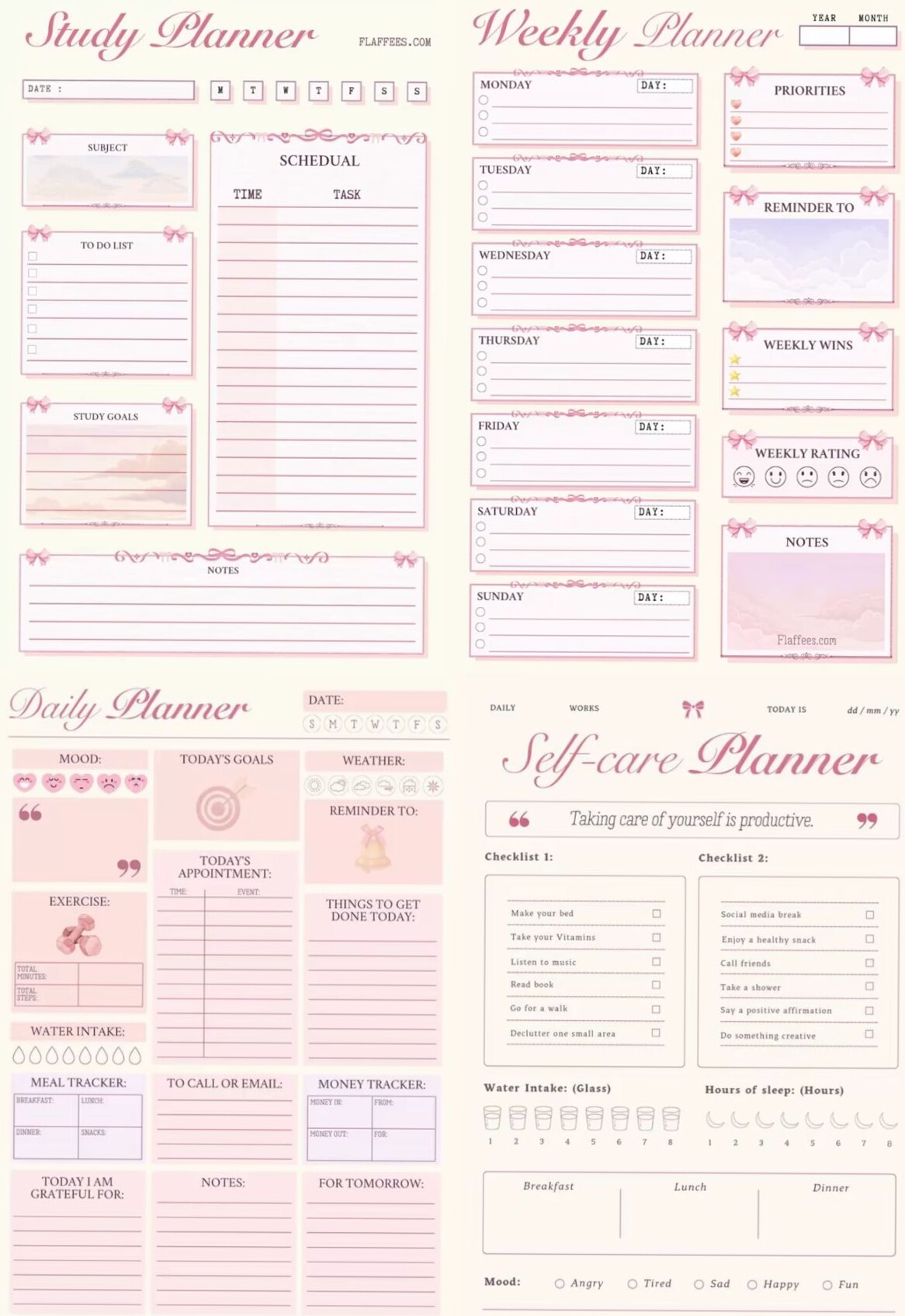 ☁️ ☁️ romanticize your routine: Ultimate Everything Planner | Study, Self-Care & More in One