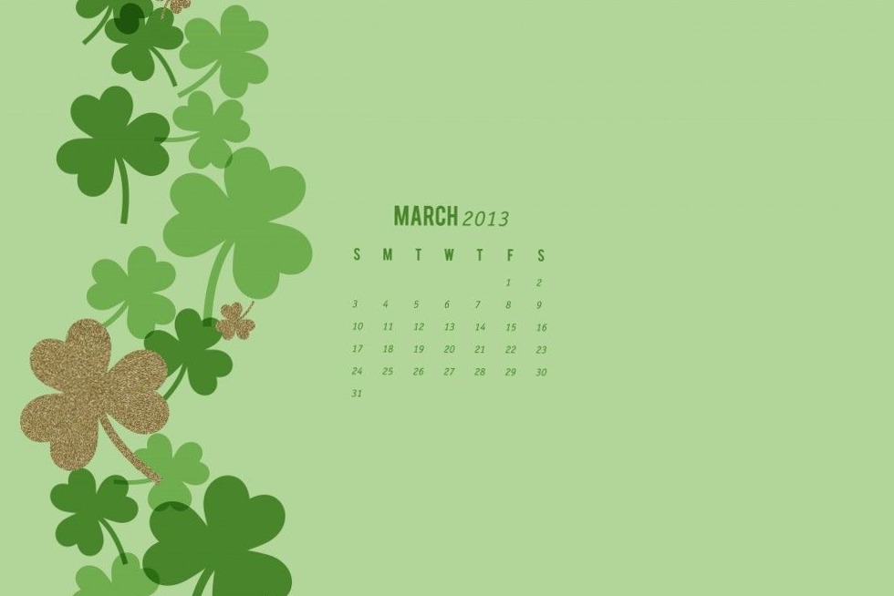 🖌️ 📍 Sarah Hearts March 2013 Calendar Wallpaper | romanticize your routine