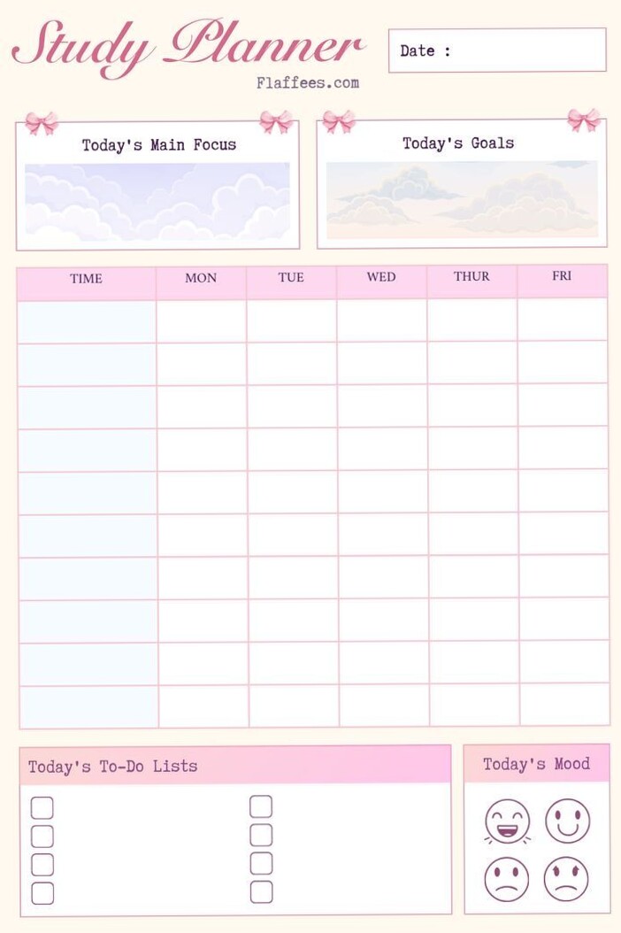 📝 📊 School Schedule & Planner | Digital Design | Creative Assets | secret to staying productive