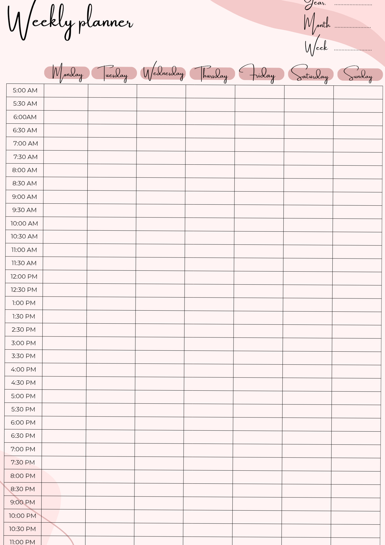 🖌️ 💎 seamless organization hack: Weekly Planner | Daily Schedule Tracker | Neet Time Management Boards