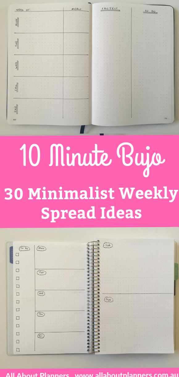 📅 📁 secret to staying productive: 30 Minimalist Bullet Journal Weekly Spreads for Quick Setup