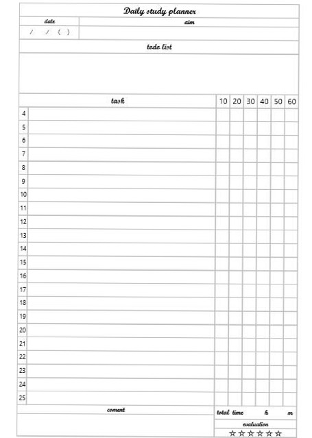 スタディープランナー手帳塾｜テンプレート集 — 💍 💌 secret to staying productive