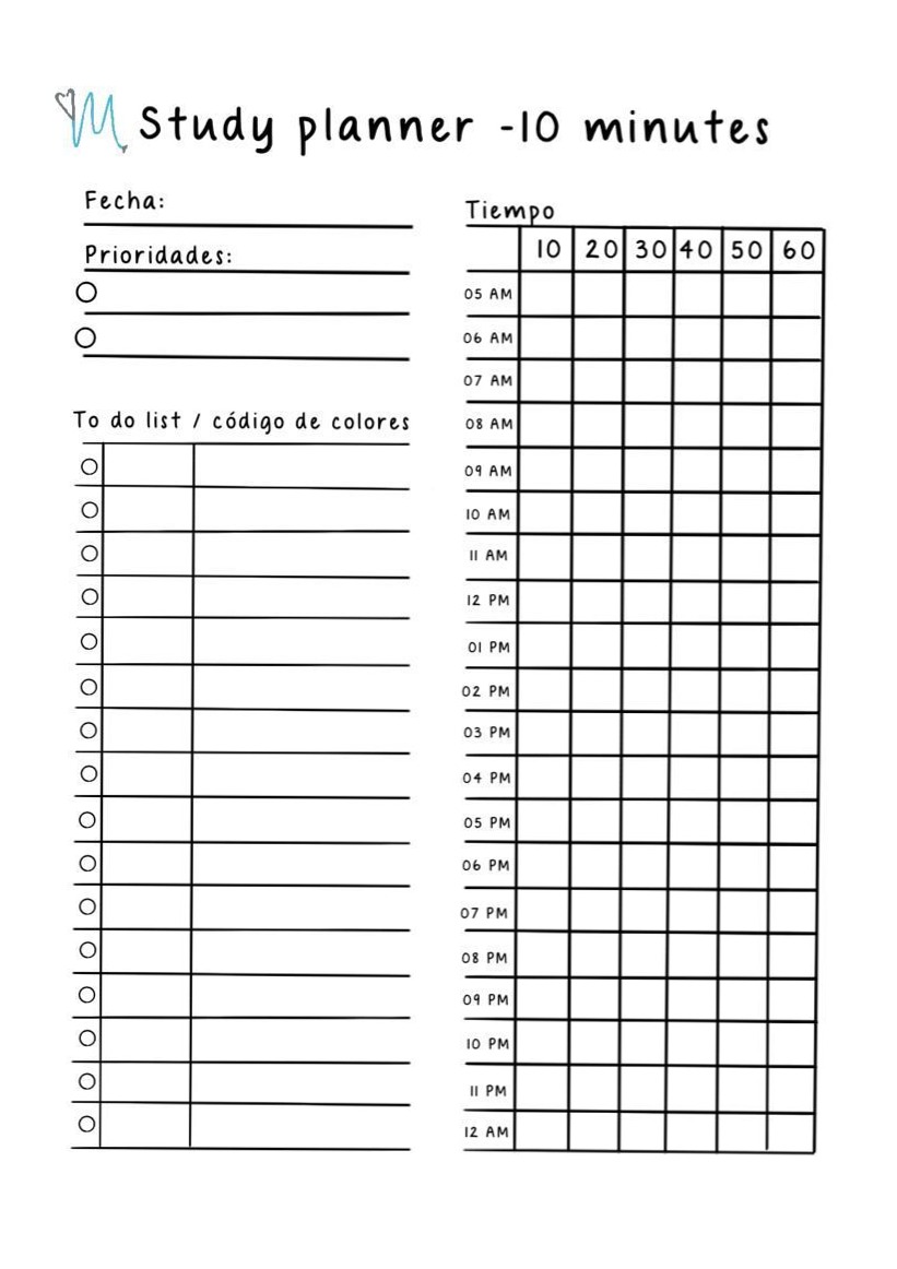 🌈 📍 secret to staying productive: 10-Minute Planner for Student Goals | Minimal Study Design
