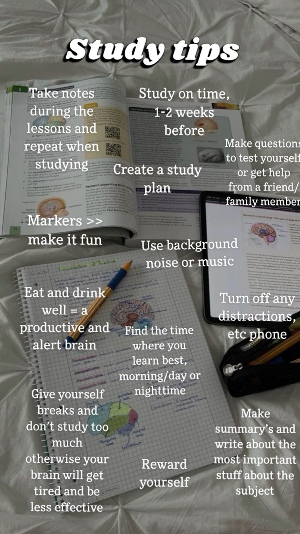 🤍 ☁️ secret to staying productive: Study Tips for Creative Productivity & Focus