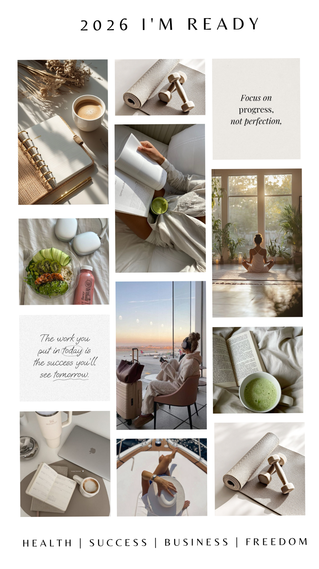 ☁️ ✨ secret to staying productive: Vision Board Aesthetic 2026: Goals, Success & Inspiration