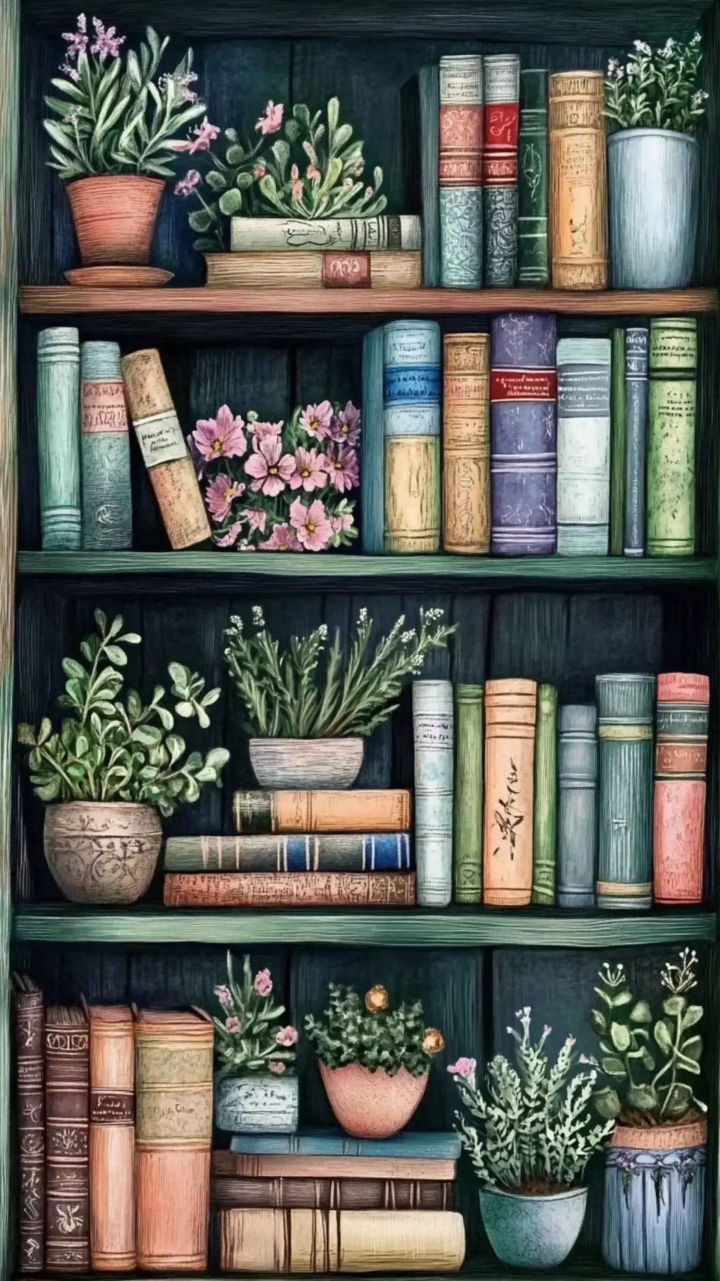 🎨 📍 secret to staying productive: Book Lover Wallpaper for Creative Planners & Digital Designs