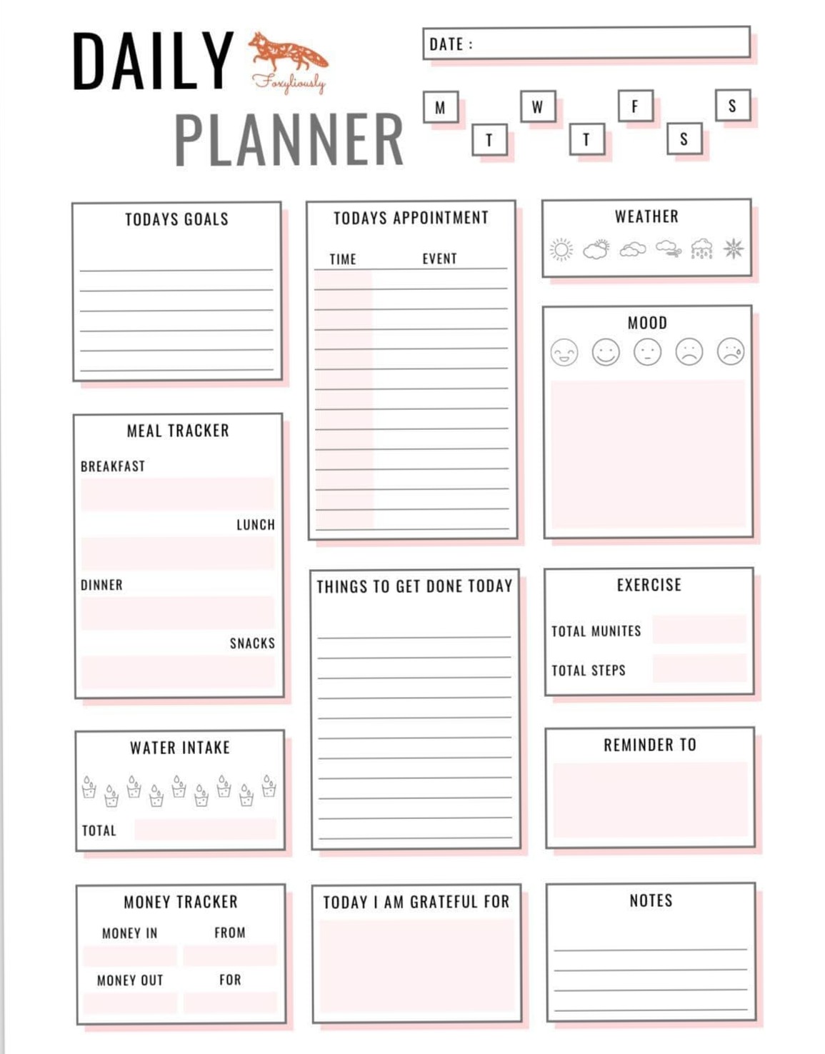 🌸 🍰 secret to staying productive: Free Digital Meal Planner | Organize Your Day with Ease