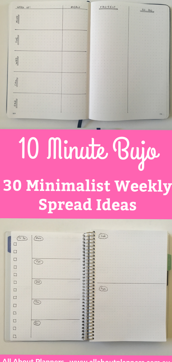 📍 📍 secret to staying productive: 30 Minimalist Bullet Journal Weekly Spreads for Quick Setup
