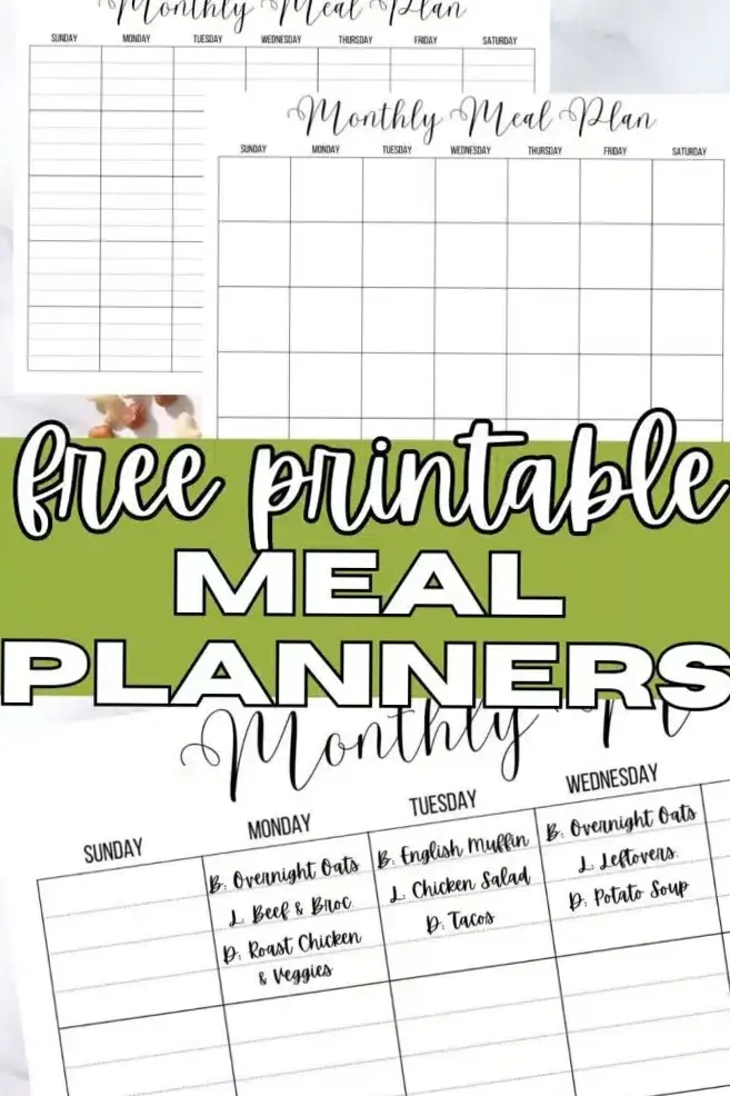 🌈 🌈 secret to staying productive: Free Printable Meal Planning Calendars