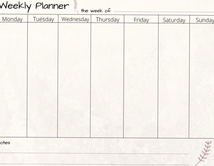 💍 👰 secret to staying productive: Printable Weekly Planner PDF | Digital Design Asset