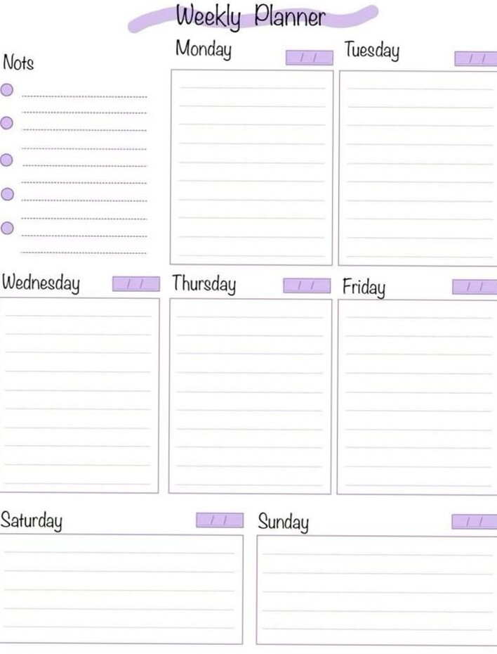 ☁️ 🎀 secret to staying productive: Weekly Planner 1671 — Digital Design for Creative Productivity