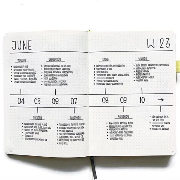 👰 👰 secret to staying productive: 13 Minimalist Bullet Journal Weekly Spreads & Layouts