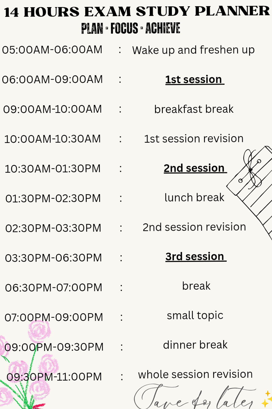🌸 💍 secret to staying productive: 12-Hour Exam Study Planner | Daily Routine for Success
