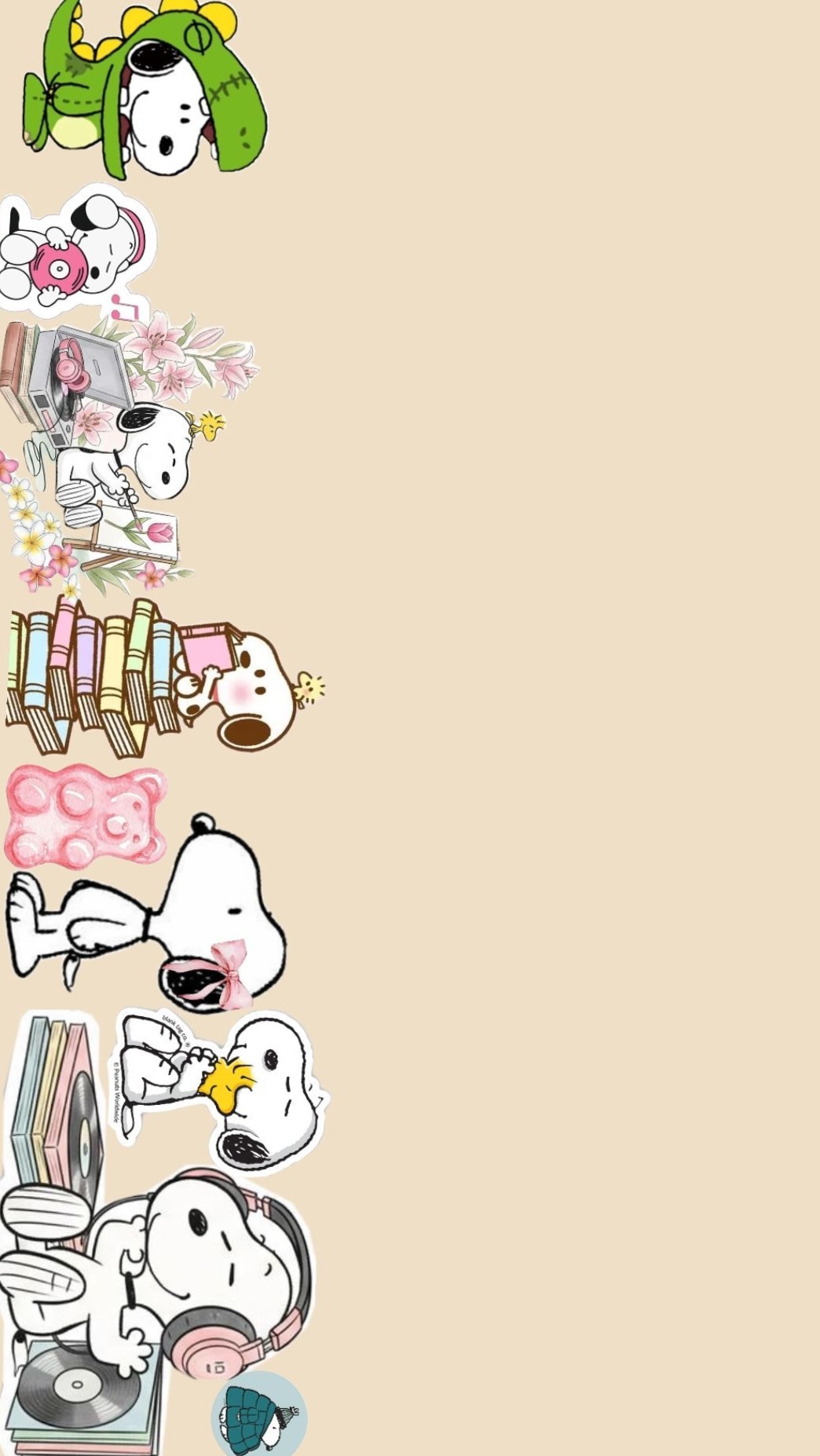 🤍 🌿 secret to staying productive: Snoopy Digital Design Elements for Planners & Creative Projects