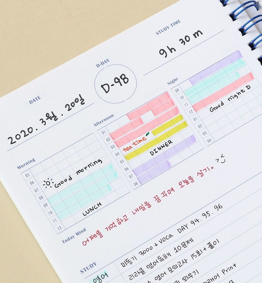 📌 📝 secret to staying productive: 3 Times a Day Study Planner for Creative Productivity