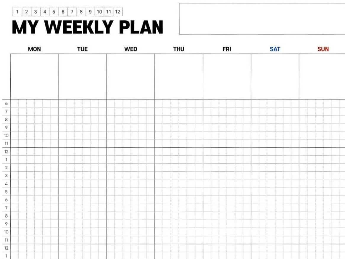 🎨 🪄 secret to staying productive: GoodNotes Weekly Planner: Simple Study Template