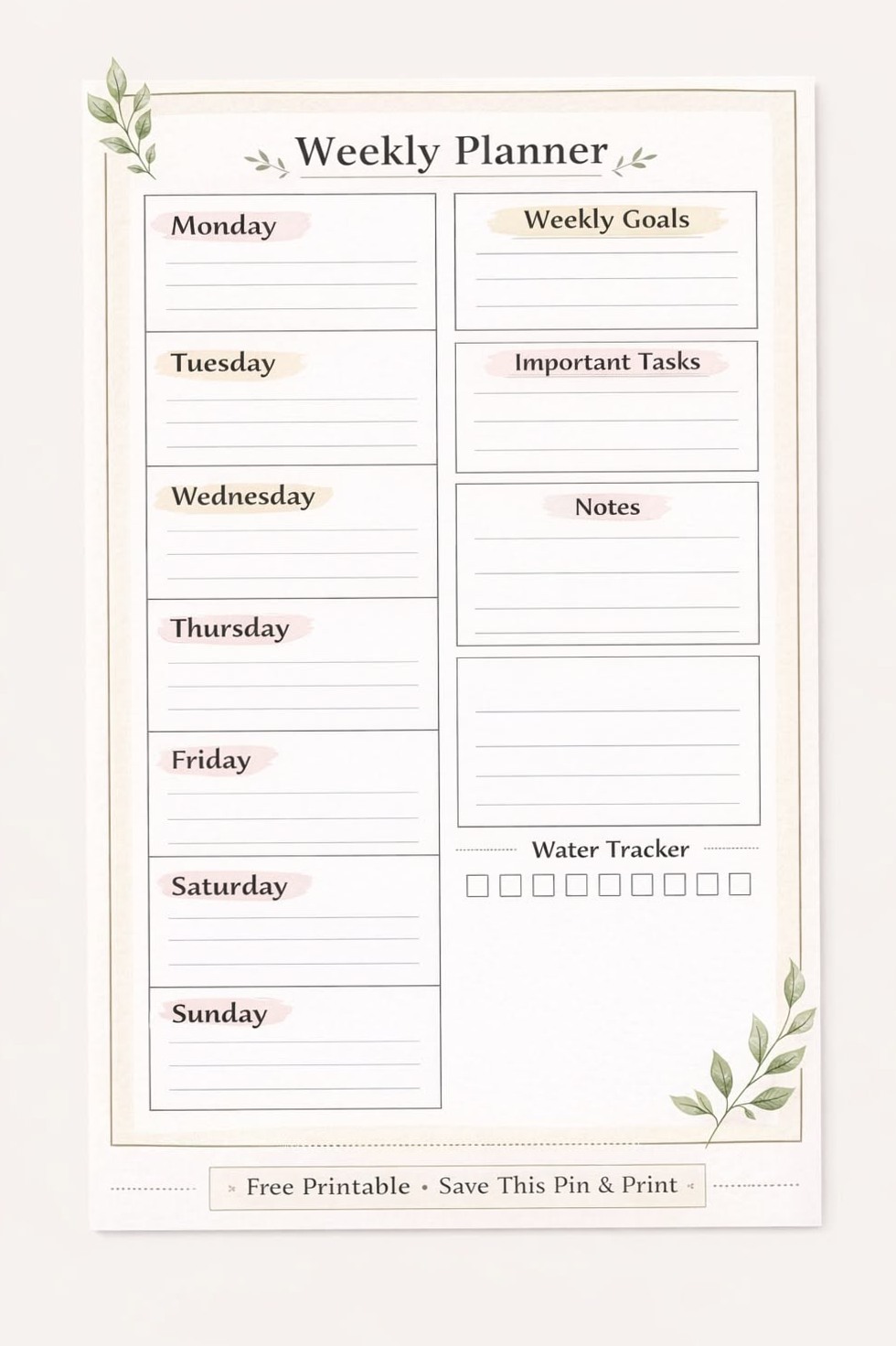 🖌️ 🪄 secret to staying productive: Weekly Planner Template Free Download | Stay Organized