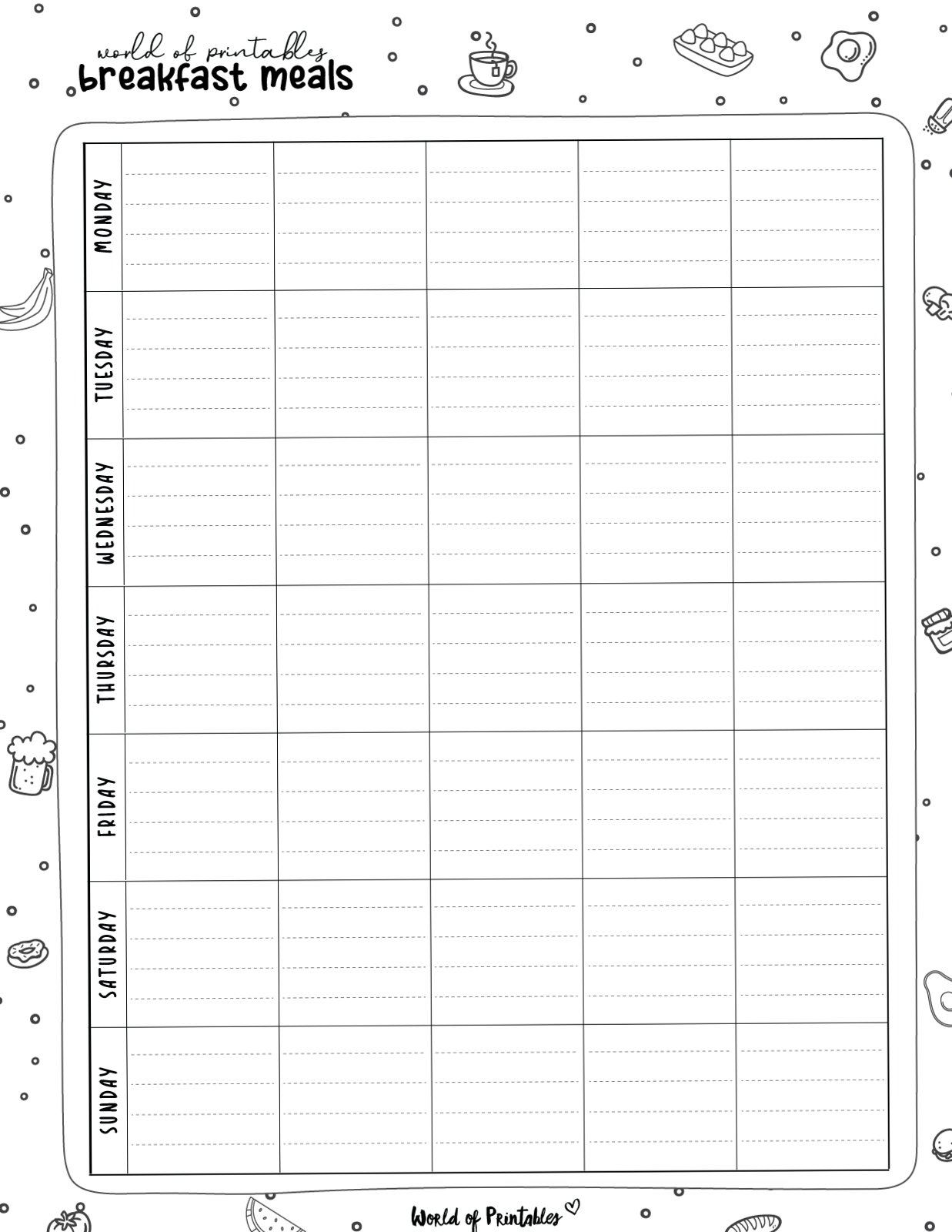 💍 💍 secret to staying productive: Breakfast Meal Planner Template — Digital Design & Creative Planners Asset