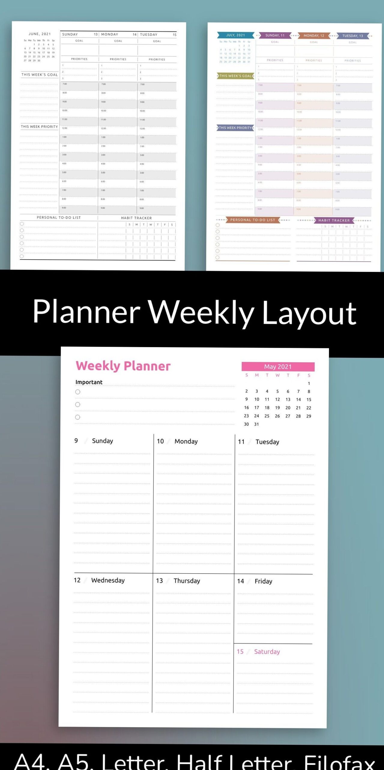 📊 📁 secret to staying productive: Colorful Weekly To-do List Template for Digital Planners