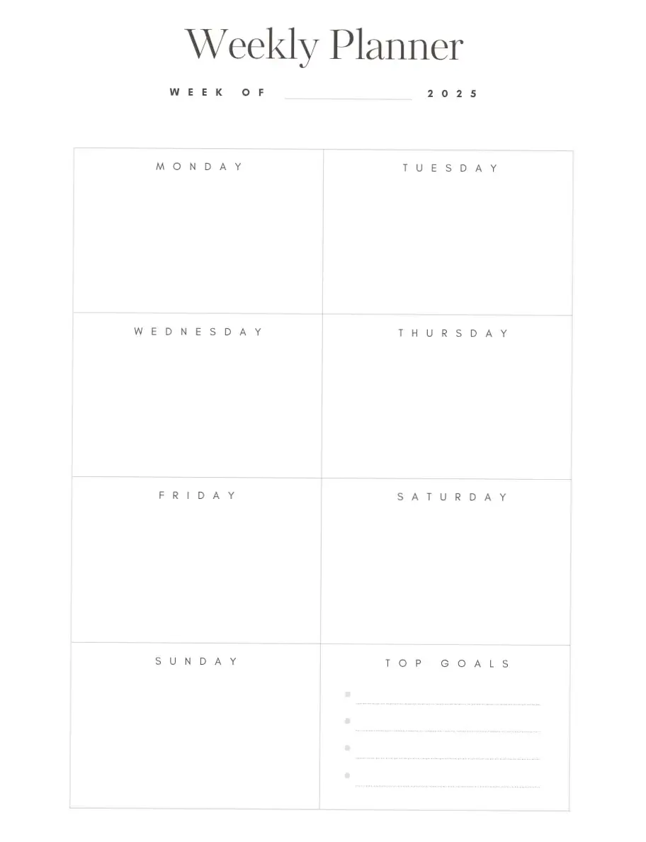 🖌️ 📍 secret to staying productive: Plan Your Best Year Yet: 2025 Weekly Calendars (22 Free Printables)!