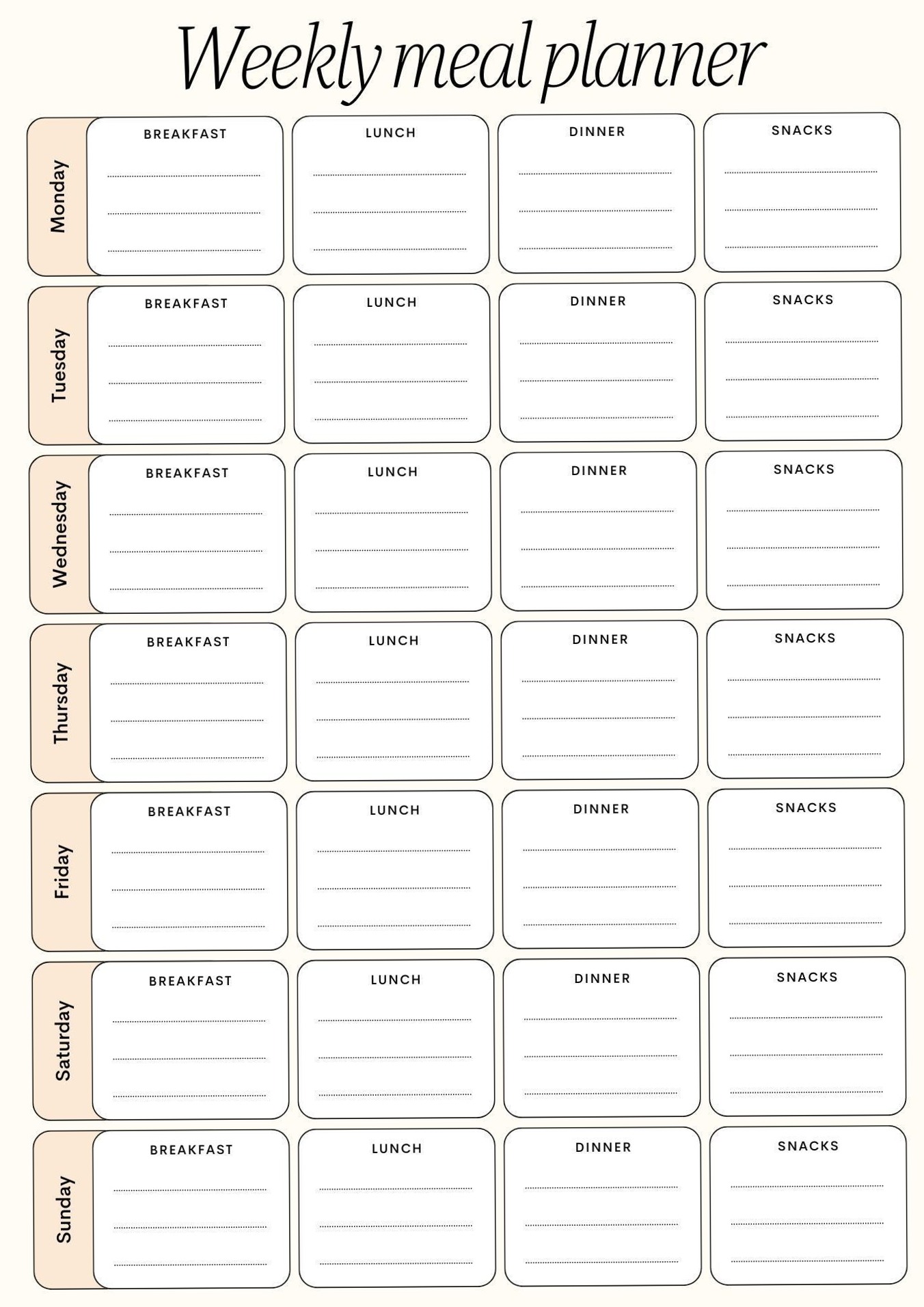📁 📊 secret to staying productive: Weekly Meal Planner & Grocery List | Digital Design