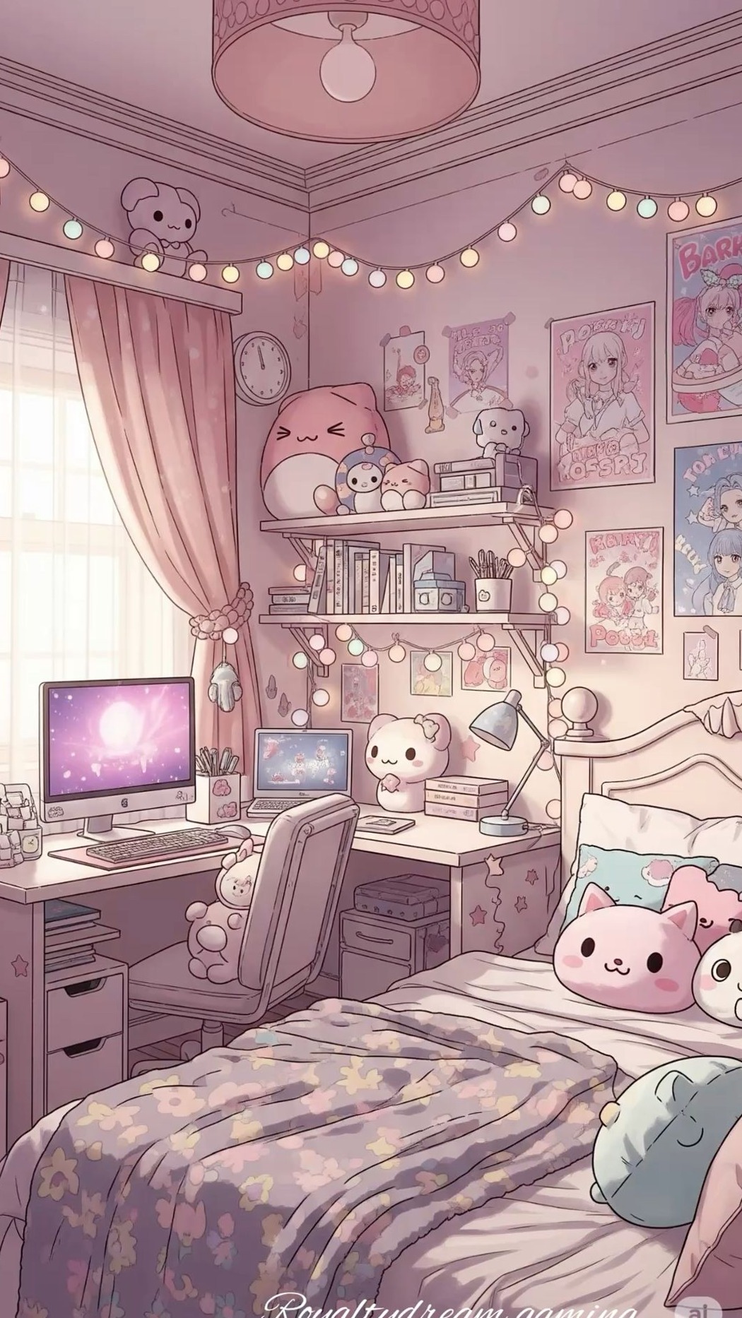 🖇️ 📌 secret to staying productive: Kawaii Room Inspo Wallpaper for Digital Design & Planners