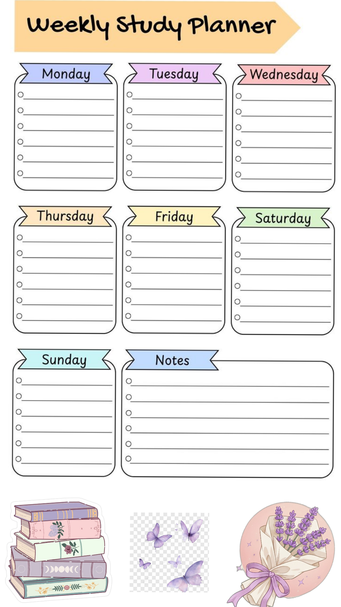 Simple Study Planner Design for Digital & Creative Use — 📝 📊 dream life manifestation