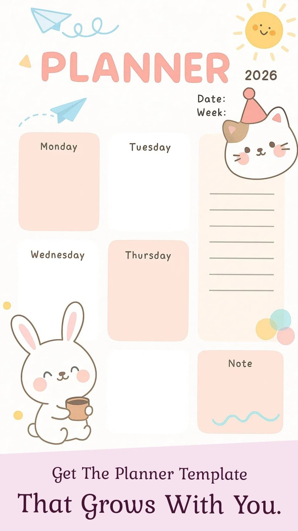 🎨 💎 Simplified Serenity: Aesthetic Weekly Planner for Focus | game-changing digital system