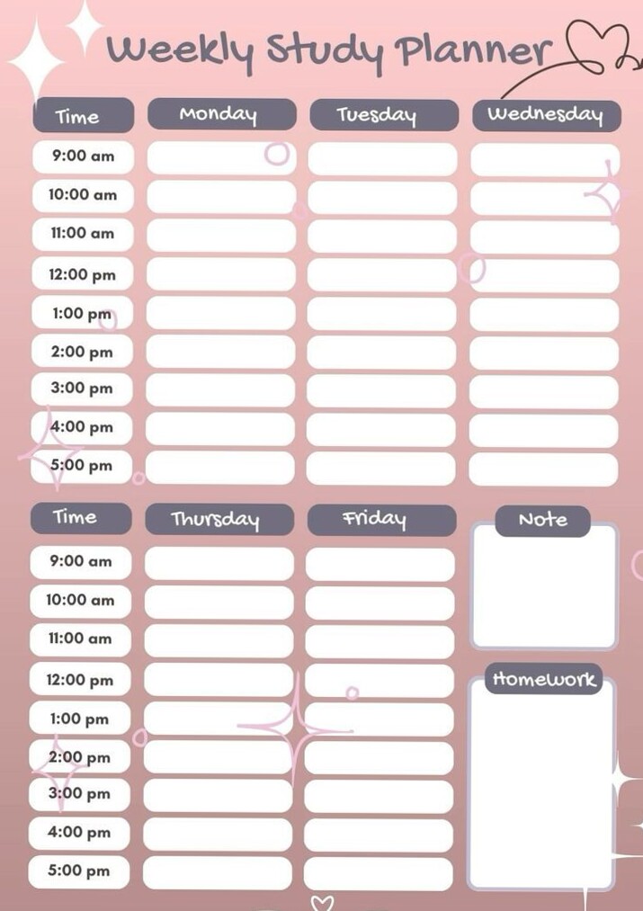 💍 👰 stay inspired all year long: Stylish Study Planner for Weekly Organization